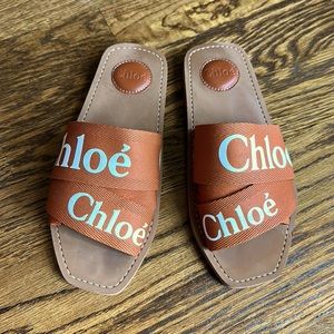 Chloe Woody Sandals Arizona Brown Size 37